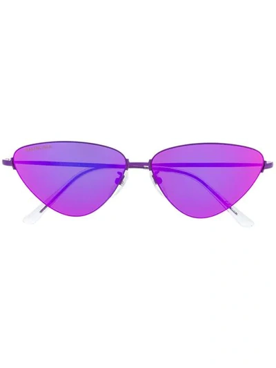 Shop Balenciaga Cat Eye Sunglasses In Purple