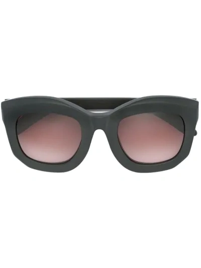 Shop Kuboraum Oversized Frame Sunglasses In Black