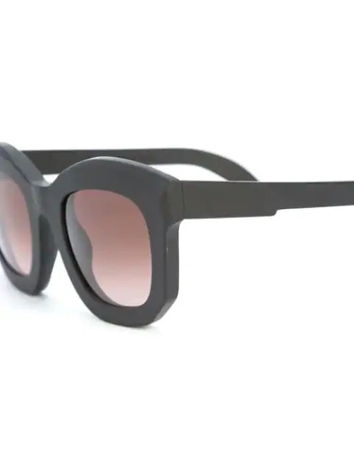 Shop Kuboraum Oversized Frame Sunglasses In Black