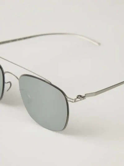 Shop Mykita 'esse' Sunglasses In Metallic