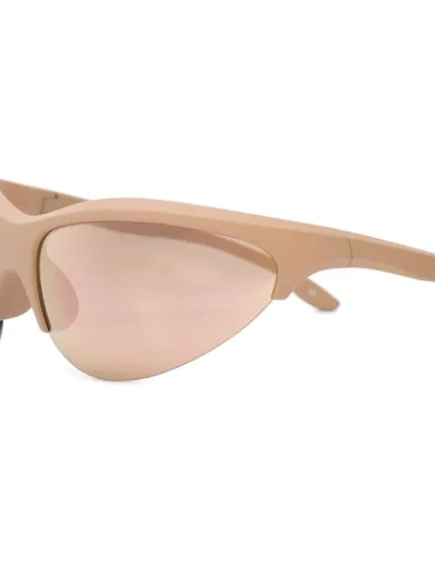 Shop Yeezy Wraparound Sunglasses In Brown