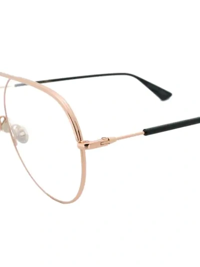 Shop Dior Essence Aviator Glasses In Metallic