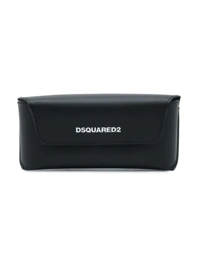 Shop Dsquared2 Rectangle Frame Glasses In Brown