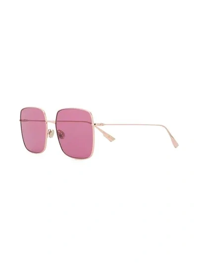 Shop Dior Stellaire1 Square-frame Sunglasses In Gold