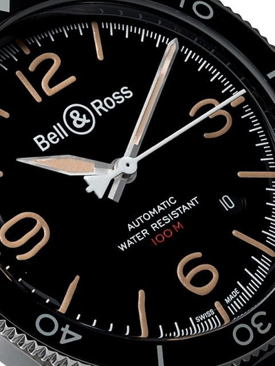 Shop Bell & Ross Br V2-92 Steel Heritage 41mm In Camo And Black