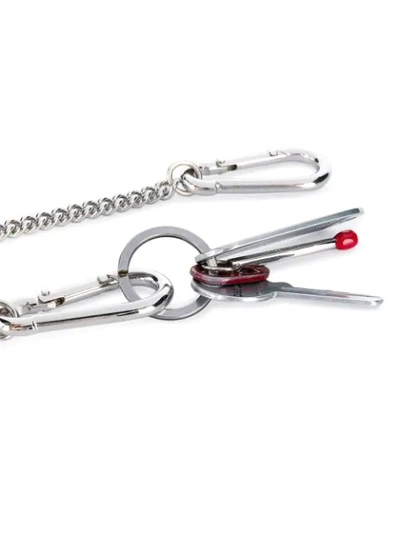 Shop Dsquared2 Chain Link Key Chain In Metallic