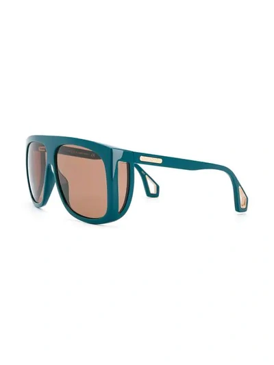 Shop Gucci Sonnenbrille Mit Cut-outs In Blue