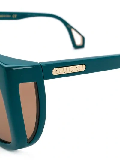 Shop Gucci Sonnenbrille Mit Cut-outs In Blue