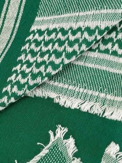 Shop Undercover Patterned Scarf In Green