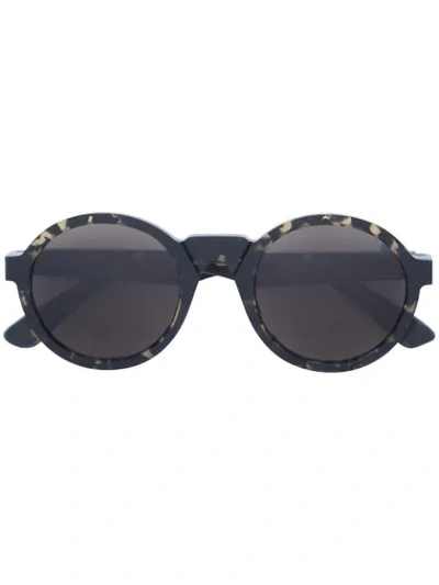 Shop Mykita X Maison Margiela Circle Sunglasses In Black