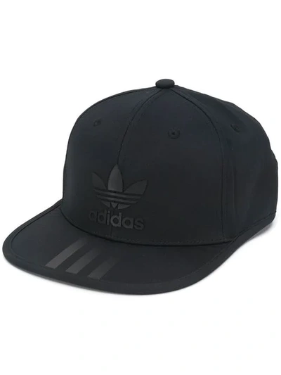 Shop Adidas Originals Logo Snapback Cap In Black