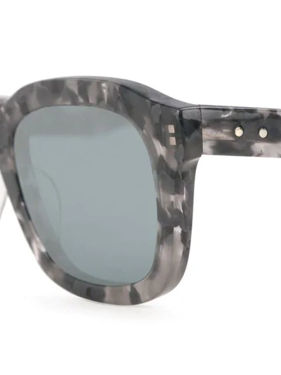 Shop Thom Browne Marble Effect Square Sunglasses In Grey