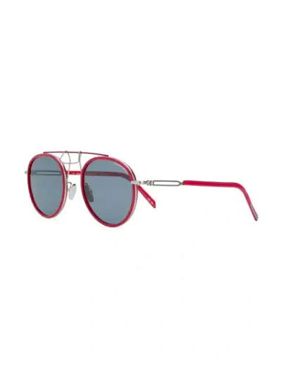 Shop Calvin Klein 205w39nyc Aviator Shaped Sunglasses In 600