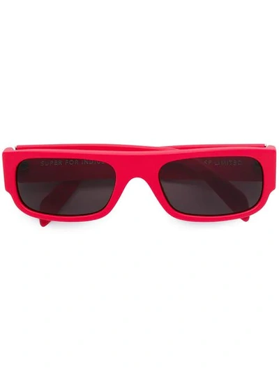 Shop Retrosuperfuture Smile Sunglasses In Red