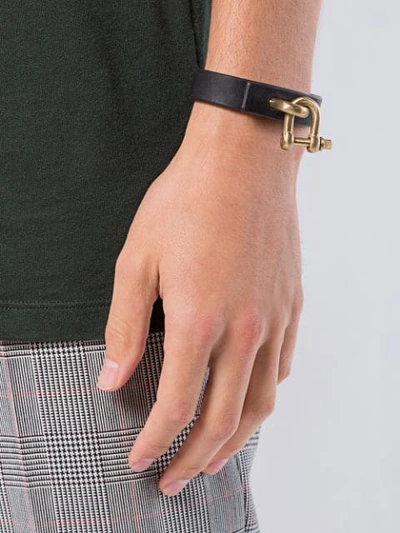 Shop Parts Of Four Metallic Lock Cuff Bracelet In Black