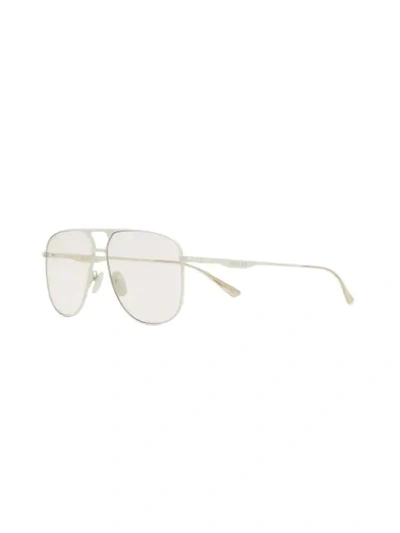Shop Gucci Square Frame Sunglasses In White