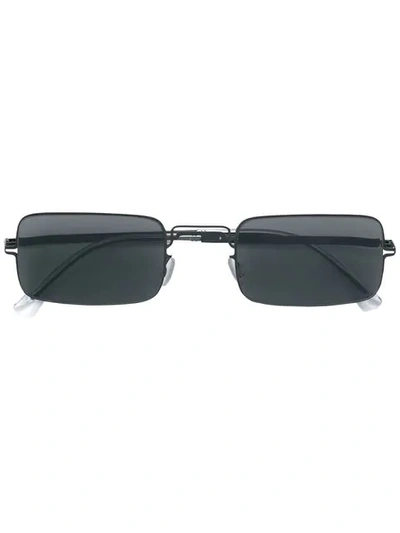 Shop Mykita X Maison Margiela Rectangle Frame Sunglasses In Black