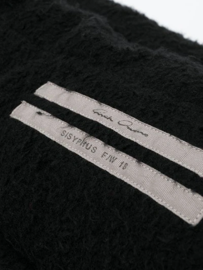 Shop Rick Owens Long Fine Knit Scarf In Black