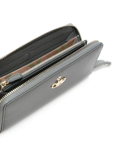 Shop Vivienne Westwood Zip Around Wallet In Grey