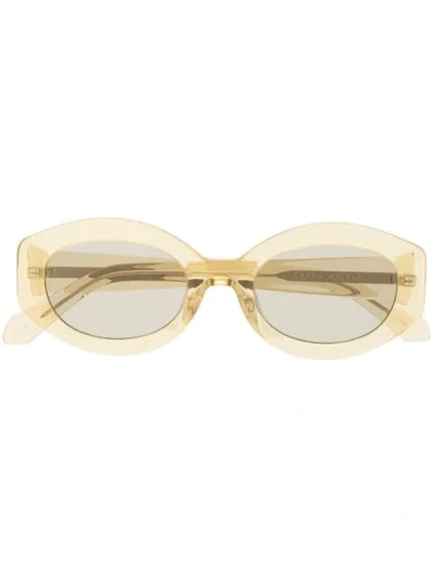 Shop Karen Walker Bishop Sunglasses In Crystal Sunray