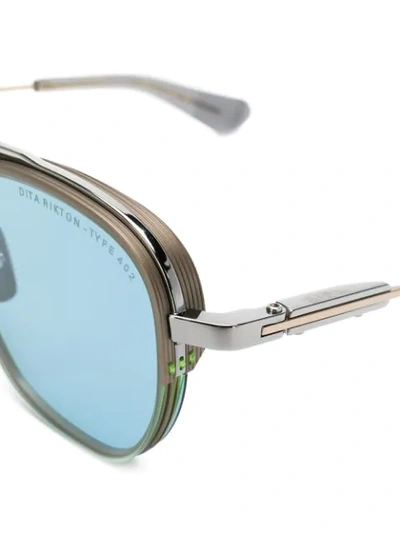 Shop Dita Eyewear Pilot-shaped Sunglasses In Grey
