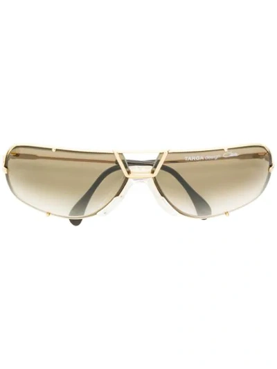 Shop Cazal Classic Aviator Sunglasses In Metallic