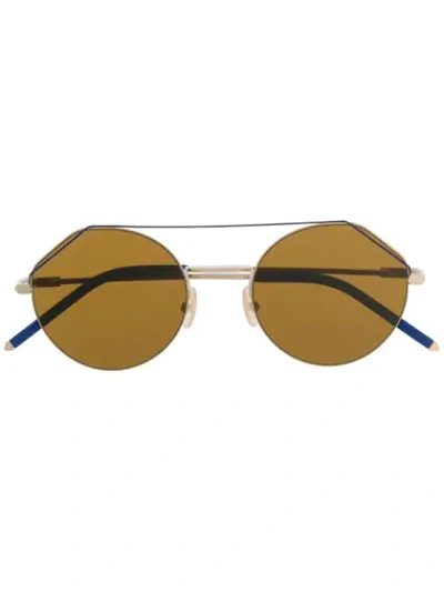 Shop Fendi Eyewear Tinted Sunglasses - Blue