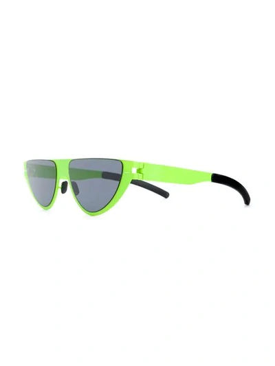 Shop Martine Rose X  Cat Eye Sunglasses In Green