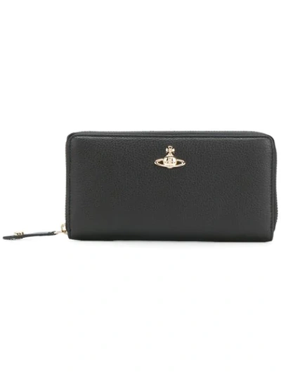 Shop Vivienne Westwood All Around Zip Wallet In Black