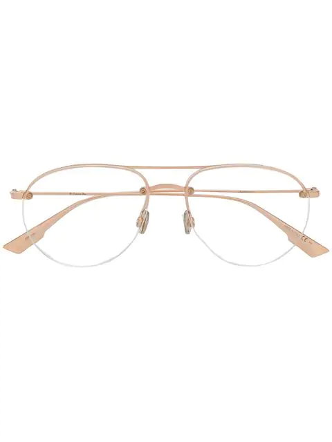 dior gold frame glasses