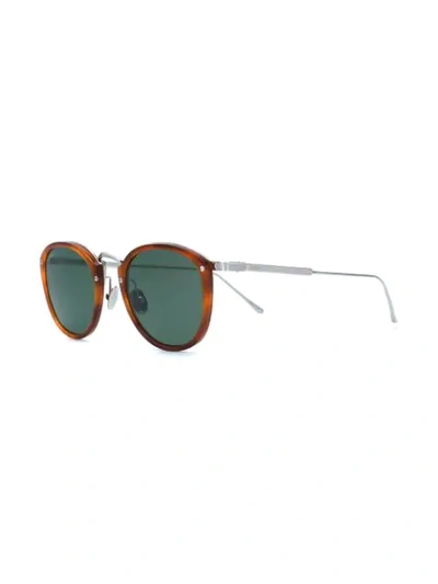 Shop Cartier C Décor Sunglasses In Brown