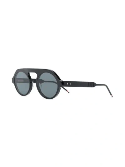 Thom Browne Round Sunglasses In Black