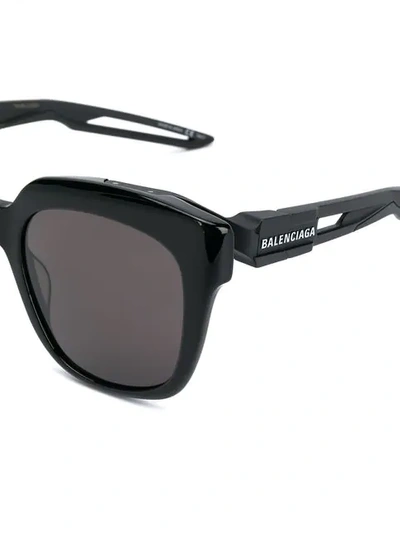 Shop Balenciaga Eyewear Hybrid Sunglasses - Schwarz In Black