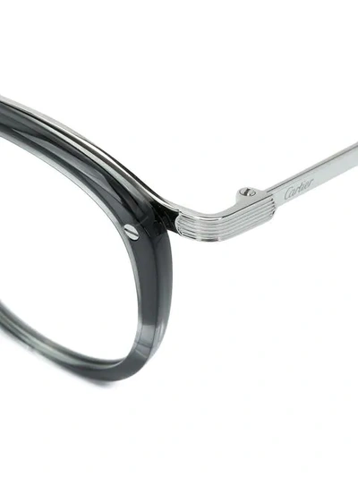 Shop Cartier C Décor Glasses In Black