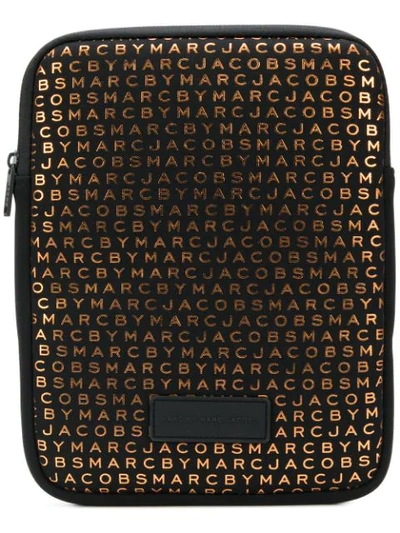 Shop Marc By Marc Jacobs Monogram Print Laptop Case - Black