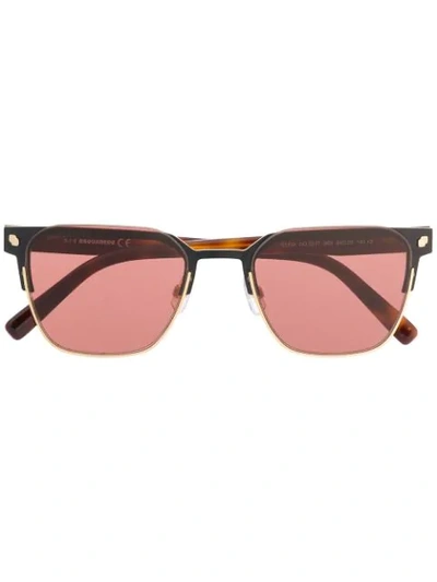 Shop Dsquared2 Eyewear Square Frame Sunglasses - Black