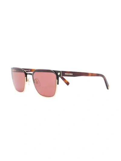Shop Dsquared2 Eyewear Square Frame Sunglasses - Black