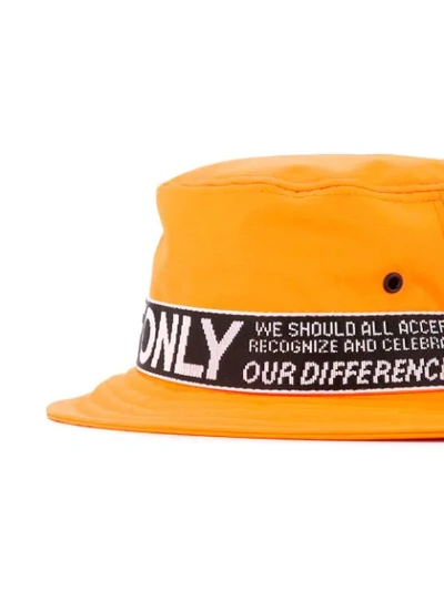 Shop Ports V Logo Flat Fedora Hat In Orange