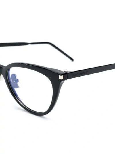 Shop Saint Laurent 264 Round Eyeglasses In Black