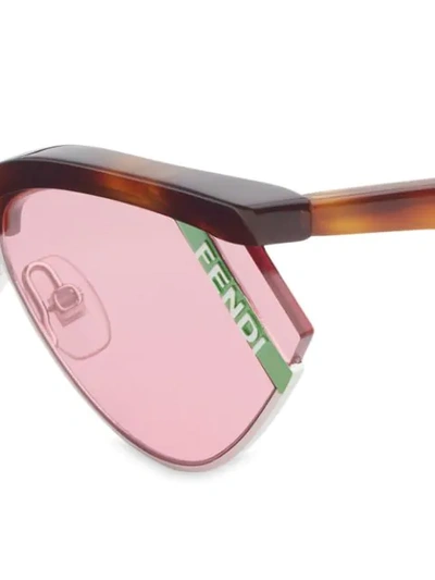 FENDI X GENTLE MONSTER猫眼框太阳眼镜 - 粉色