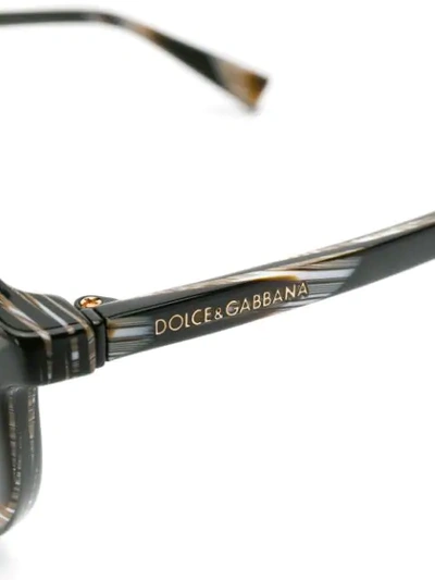 Shop Dolce & Gabbana Eyewear Tortoiseshell Round Frame Glasses - Brown