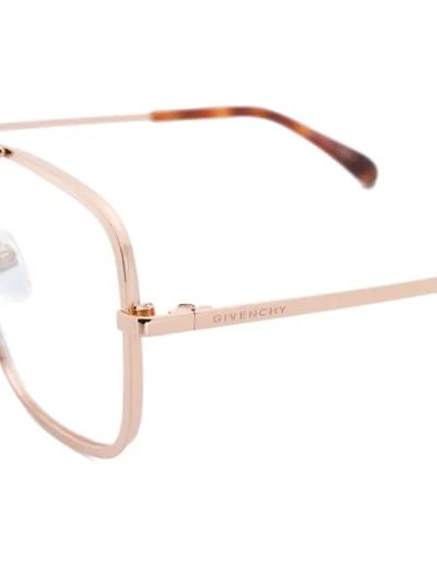 Shop Givenchy Classic Aviator Glasses In Metallic