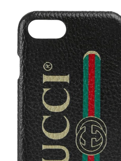 Shop Gucci Print Iphone 8 Case In Black