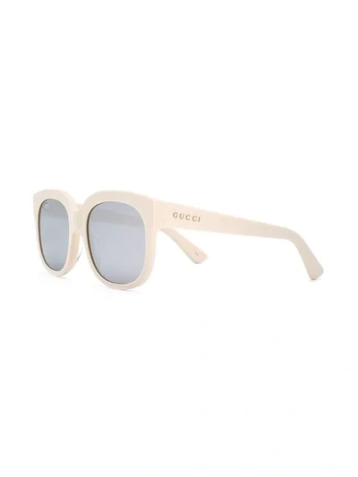 Shop Gucci Classic Mass-shape Sunglasses In Neutrals