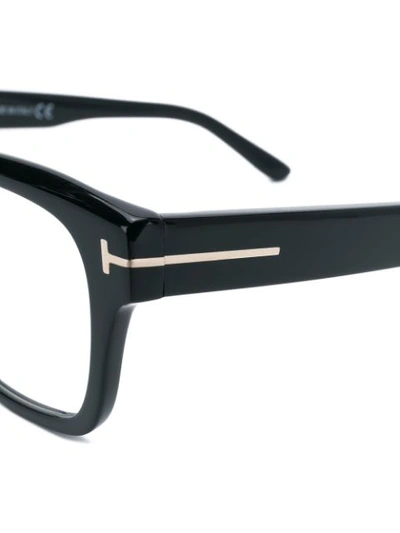Shop Tom Ford Square Glasses In Black