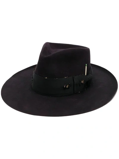 Shop Nick Fouquet Buena Vista Hat In Black Cherry