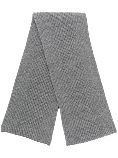 Shop Andersen-andersen Merino Ribbed Scarf In Grey