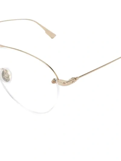 Shop Dior Stellaire Glasses In J5g Gold
