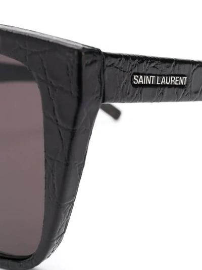 Shop Saint Laurent Sl1 Sunglasses In Black