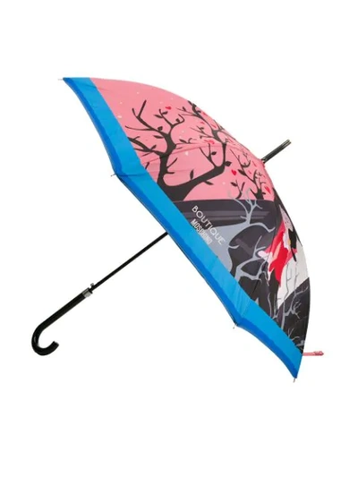 Shop Moschino Printed Umbrella In Pink